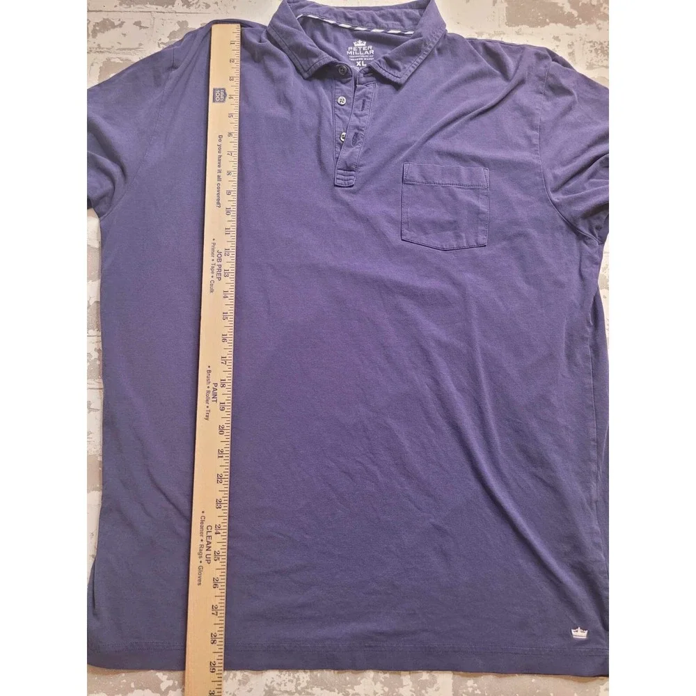 Peter Millar Contemporary Fit Seaside‎ Wash Navy Polo Men's Size XL Preppy